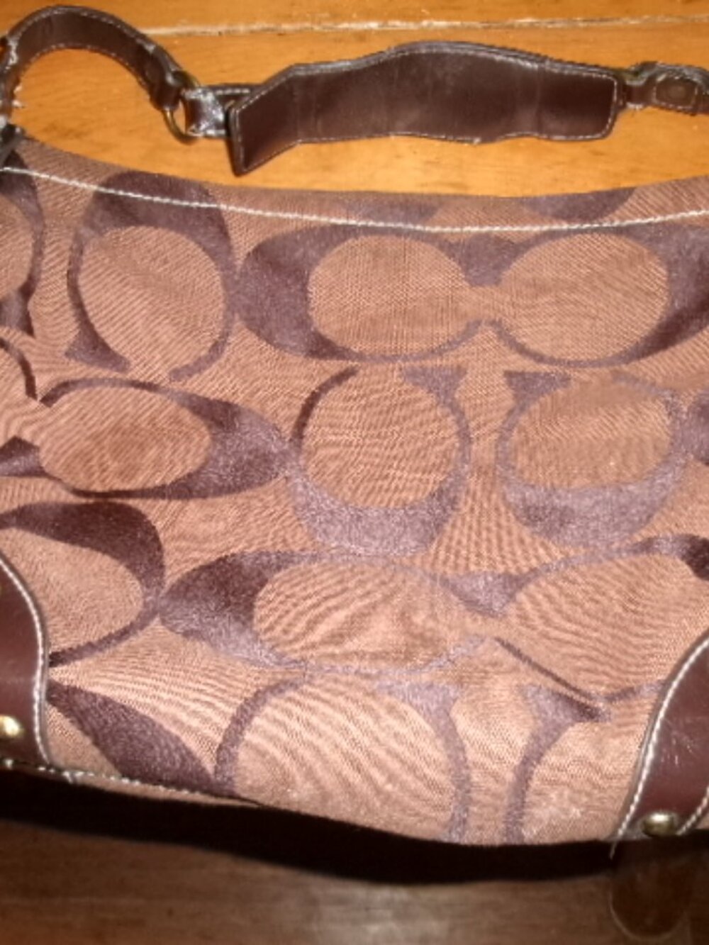 Y2k vtg canvas big C Hobo satchel Coach bag good vintage coach - Picture 13 of 13